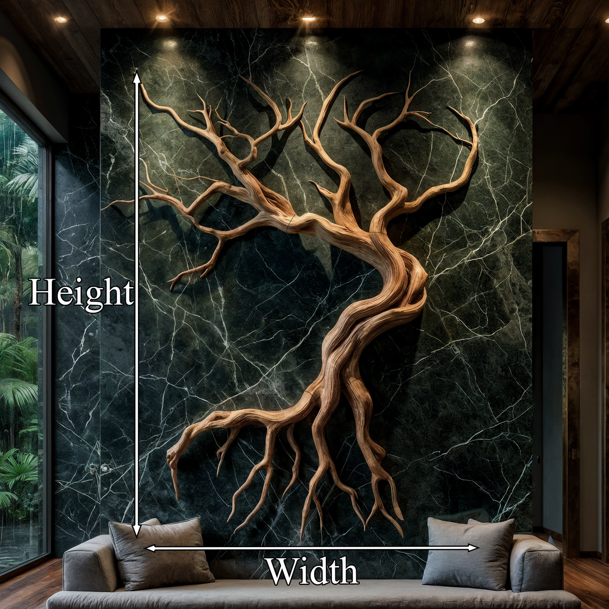 Modern Tree Branch Sculpture Wall Decor Living Room