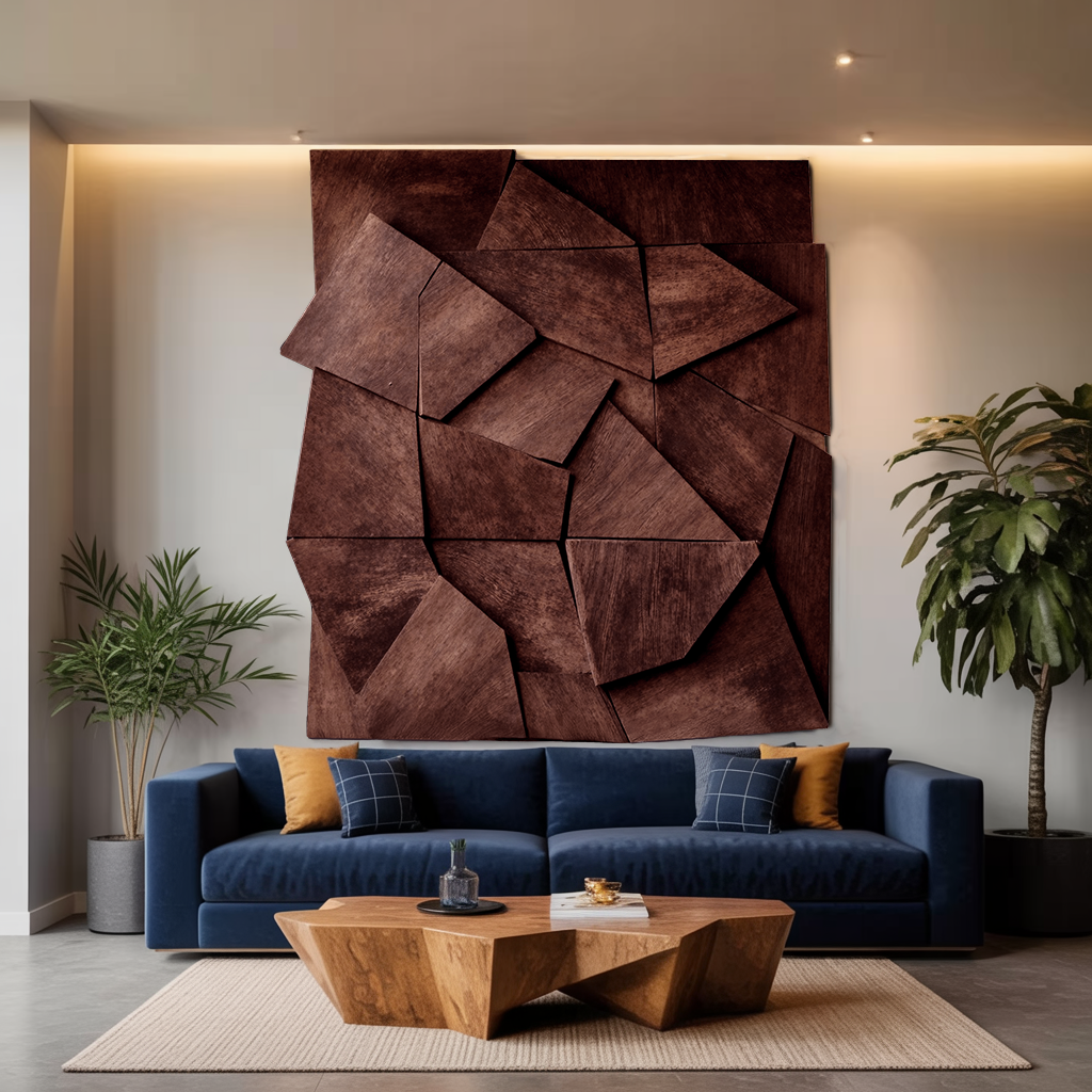Modern Geometric Wall Art For Living Room Accent
