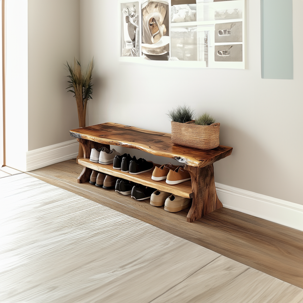 Farmhouse Entryway Bench Livingroom Furniture