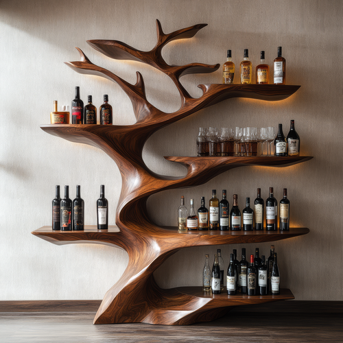 Elarion Sculptural Tree Wine Rack