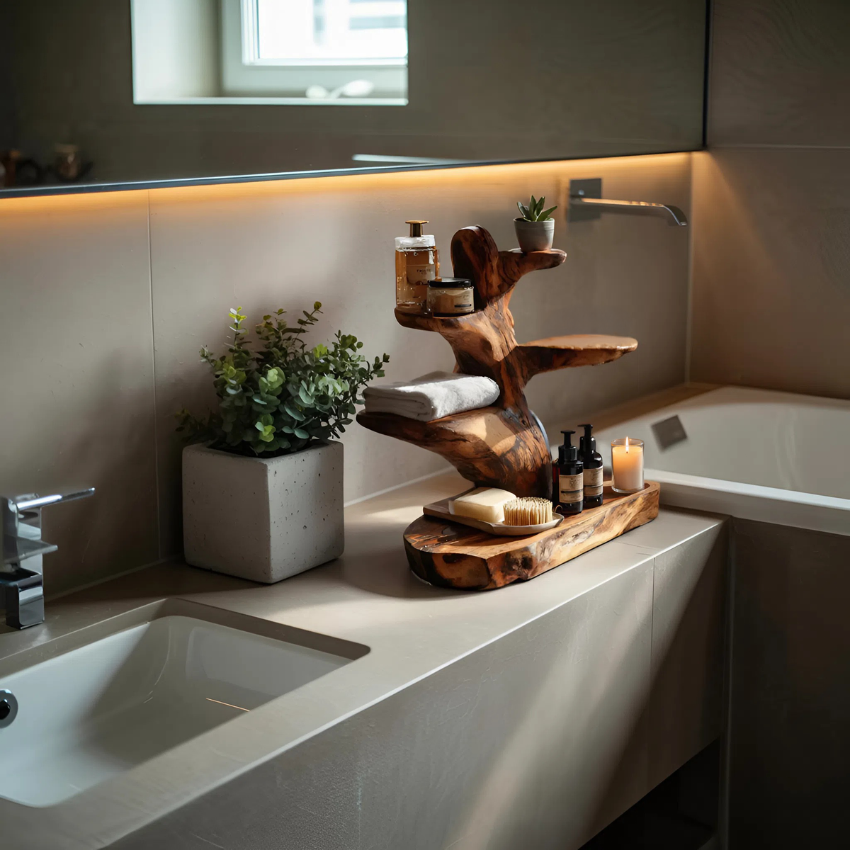 Modern Organic Bathroom Shelf For Bathroom